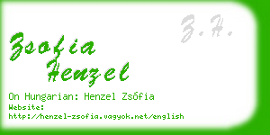 zsofia henzel business card