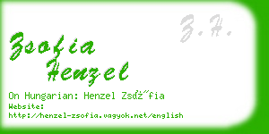 zsofia henzel business card